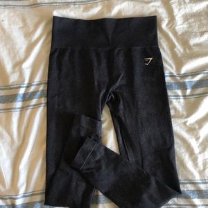 GYMSHARK ADAPT FLECK BLACK LEGGINGS - Size Medium